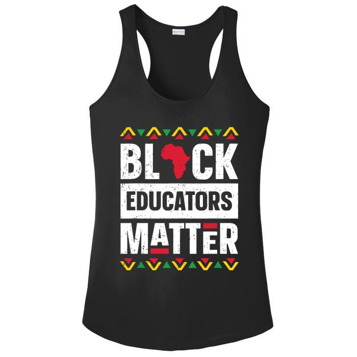 Black Educators Matter Teacher Black History Month Ladies PosiCharge Competitor Racerback Tank