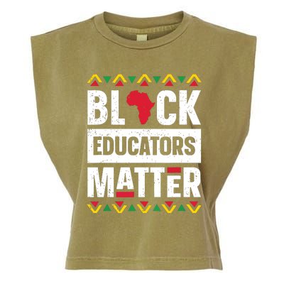 Black Educators Matter Teacher Black History Month Garment-Dyed Women's Muscle Tee