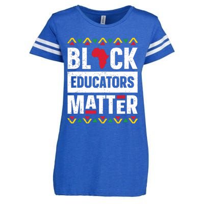 Black Educators Matter Teacher Black History Month Enza Ladies Jersey Football T-Shirt