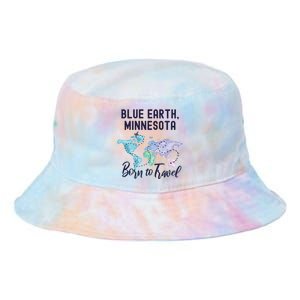 Blue Earth Minnesota Born To Travel World Explorer Gift Tie Dye Newport Bucket Hat