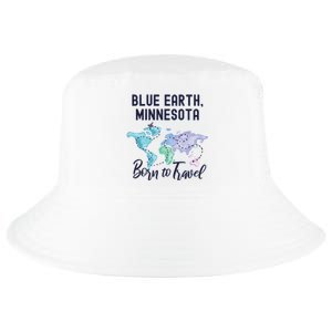 Blue Earth Minnesota Born To Travel World Explorer Gift Cool Comfort Performance Bucket Hat