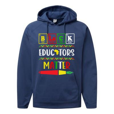 Black Educators Matter Juneteenth Black History Month Great Gift Performance Fleece Hoodie