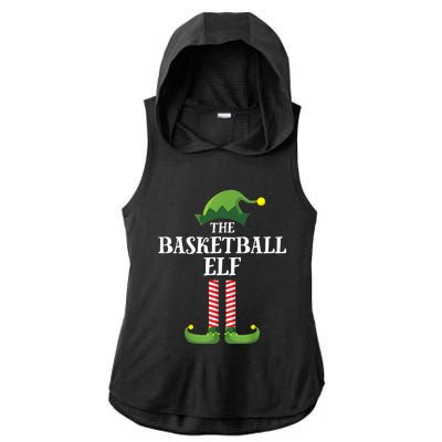 Basketball Elf Matching Family Group Christmas Party Ladies PosiCharge Tri-Blend Wicking Draft Hoodie Tank