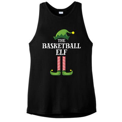 Basketball Elf Matching Family Group Christmas Party Ladies PosiCharge Tri-Blend Wicking Tank