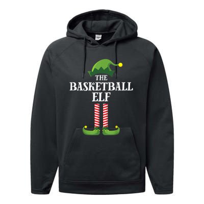 Basketball Elf Matching Family Group Christmas Party Performance Fleece Hoodie