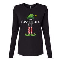 Basketball Elf Matching Family Group Christmas Party Womens Cotton Relaxed Long Sleeve T-Shirt