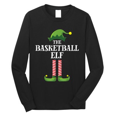 Basketball Elf Matching Family Group Christmas Party Long Sleeve Shirt