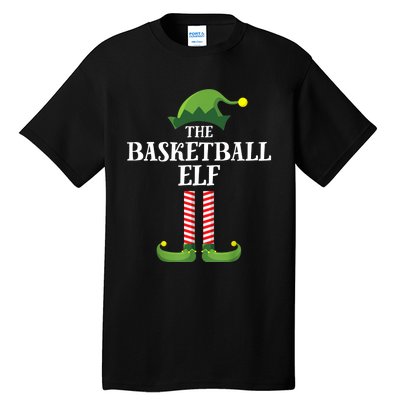 Basketball Elf Matching Family Group Christmas Party Tall T-Shirt