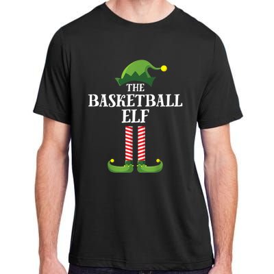 Basketball Elf Matching Family Group Christmas Party Adult ChromaSoft Performance T-Shirt