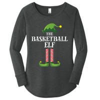 Basketball Elf Matching Family Group Christmas Party Women's Perfect Tri Tunic Long Sleeve Shirt