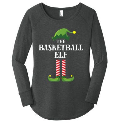 Basketball Elf Matching Family Group Christmas Party Women's Perfect Tri Tunic Long Sleeve Shirt