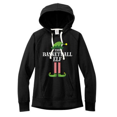 Basketball Elf Matching Family Group Christmas Party Women's Fleece Hoodie