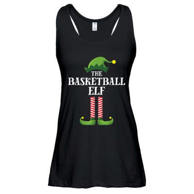 Basketball Elf Matching Family Group Christmas Party Ladies Essential Flowy Tank