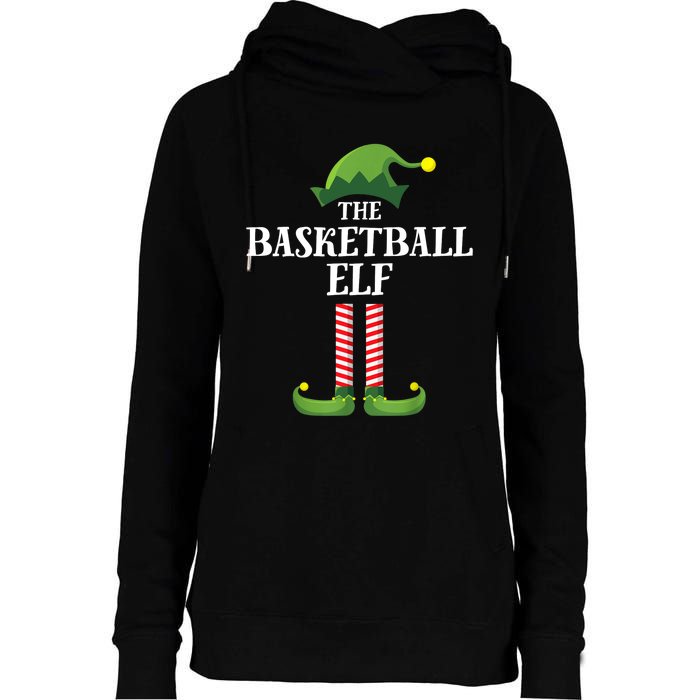 Basketball Elf Matching Family Group Christmas Party Womens Funnel Neck Pullover Hood