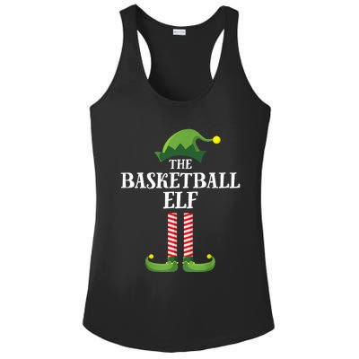 Basketball Elf Matching Family Group Christmas Party Ladies PosiCharge Competitor Racerback Tank