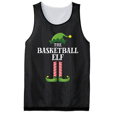 Basketball Elf Matching Family Group Christmas Party Mesh Reversible Basketball Jersey Tank