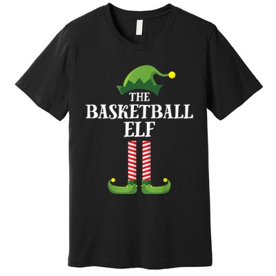 Basketball Elf Matching Family Group Christmas Party Premium T-Shirt