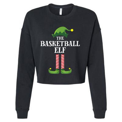 Basketball Elf Matching Family Group Christmas Party Cropped Pullover Crew