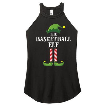 Basketball Elf Matching Family Group Christmas Party Women's Perfect Tri Rocker Tank