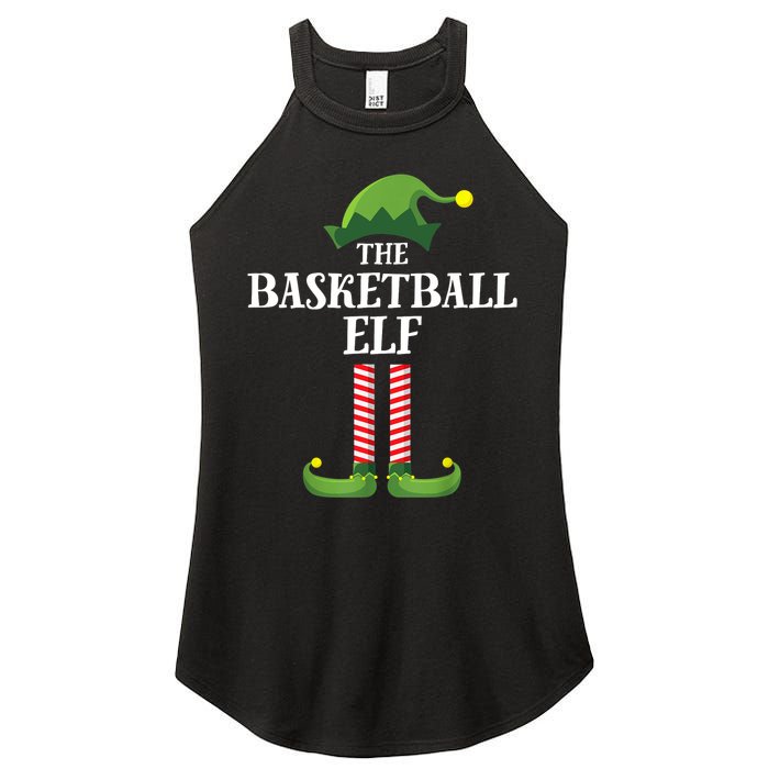 Basketball Elf Matching Family Group Christmas Party Women's Perfect Tri Rocker Tank