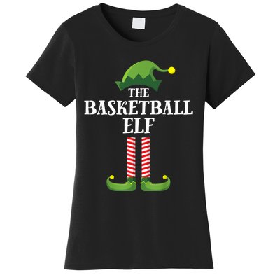 Basketball Elf Matching Family Group Christmas Party Women's T-Shirt