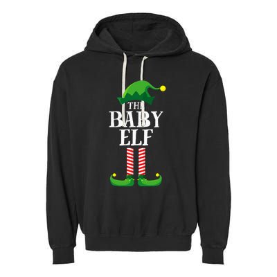 Baby Elf Matching Family Group Christmas Party Pyjamas Garment-Dyed Fleece Hoodie