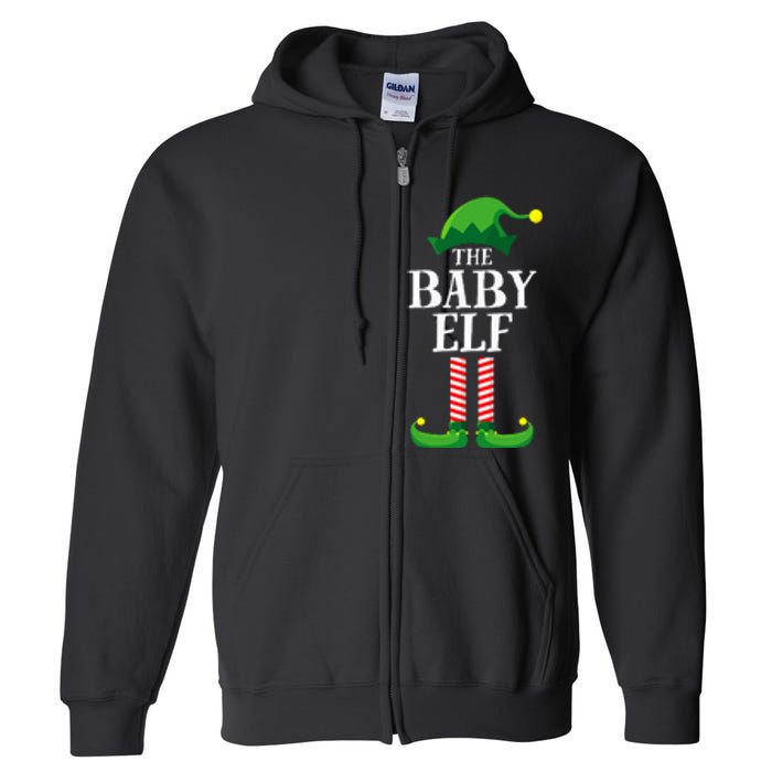 Baby Elf Matching Family Group Christmas Party Pyjamas Full Zip Hoodie