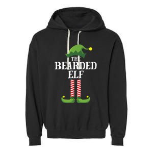 Bearded Elf Matching Family Group Christmas Party Elf Garment-Dyed Fleece Hoodie