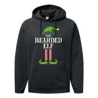 Bearded Elf Matching Family Group Christmas Party Elf Performance Fleece Hoodie