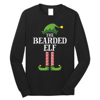 Bearded Elf Matching Family Group Christmas Party Elf Long Sleeve Shirt