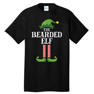 Bearded Elf Matching Family Group Christmas Party Elf Tall T-Shirt