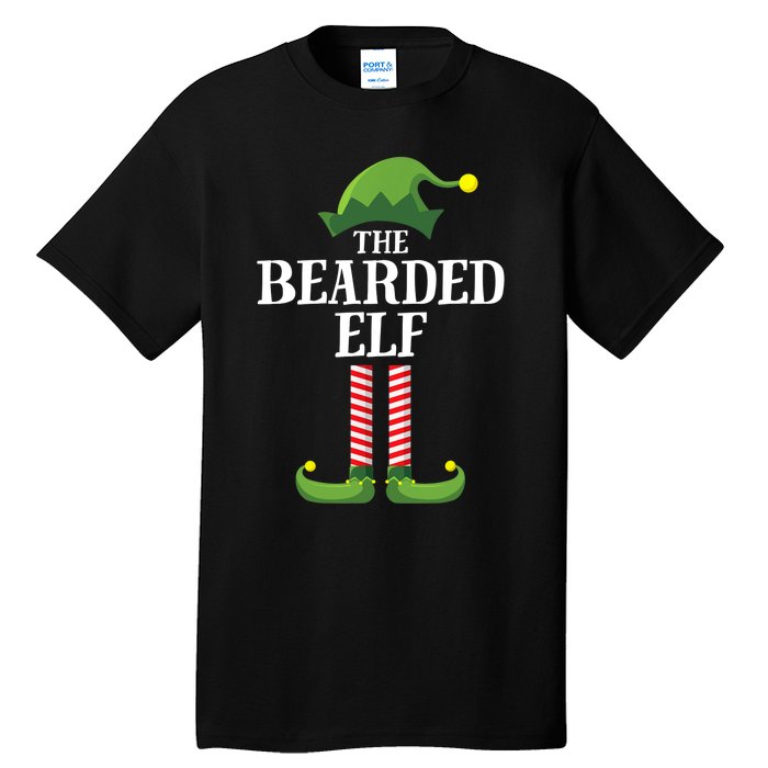 Bearded Elf Matching Family Group Christmas Party Elf Tall T-Shirt