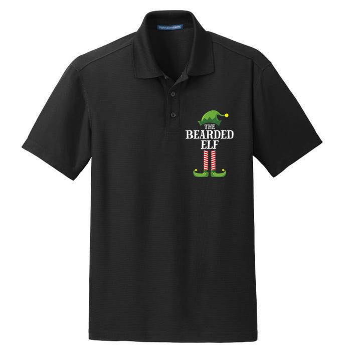 Bearded Elf Matching Family Group Christmas Party Elf Dry Zone Grid Polo