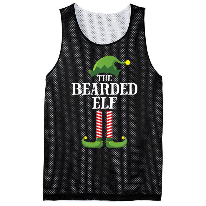 Bearded Elf Matching Family Group Christmas Party Elf Mesh Reversible Basketball Jersey Tank