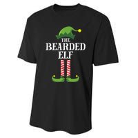 Bearded Elf Matching Family Group Christmas Party Elf Performance Sprint T-Shirt