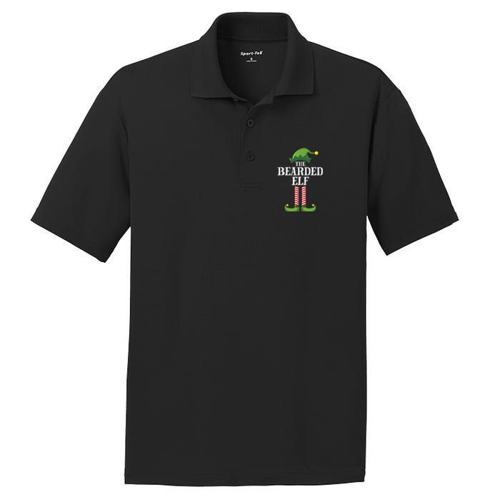 Bearded Elf Matching Family Group Christmas Party Elf PosiCharge RacerMesh Polo