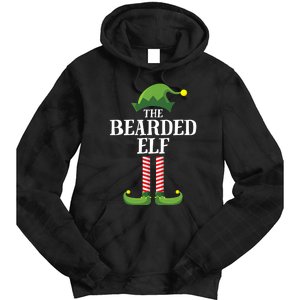 Bearded Elf Matching Family Group Christmas Party Elf Tie Dye Hoodie