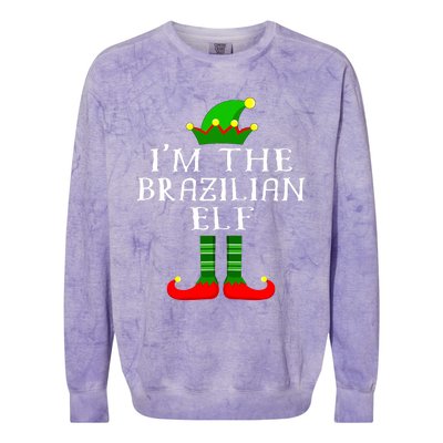 Brazilian Elf Matching Family Christmas Colorblast Crewneck Sweatshirt