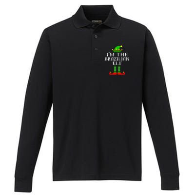 Brazilian Elf Matching Family Christmas Performance Long Sleeve Polo