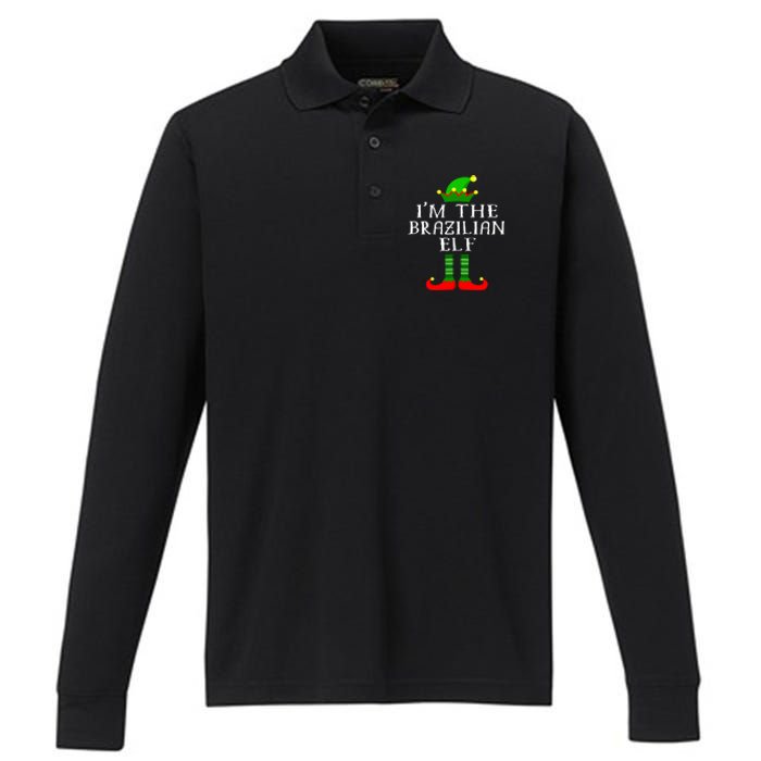 Brazilian Elf Matching Family Christmas Performance Long Sleeve Polo