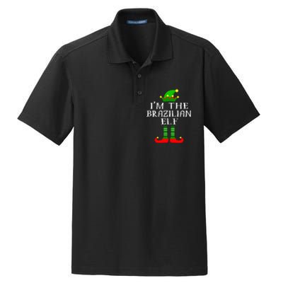 Brazilian Elf Matching Family Christmas Dry Zone Grid Polo