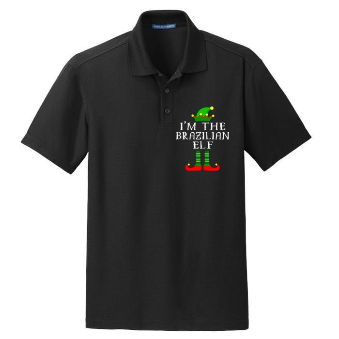 Brazilian Elf Matching Family Christmas Dry Zone Grid Polo