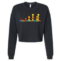 Bricks Evolution Master Builder Blocks Cropped Pullover Crew