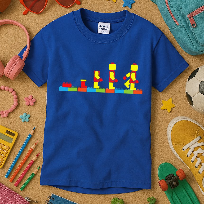 Bricks Evolution Master Builder Blocks Kids T-Shirt