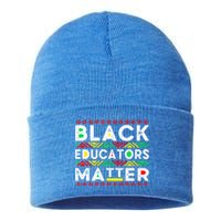 Black Educators Matter History Month Africa American Teacher Gift Sustainable Knit Beanie