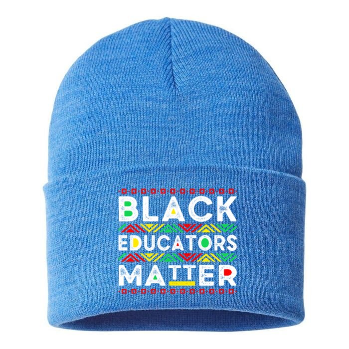 Black Educators Matter History Month Africa American Teacher Gift Sustainable Knit Beanie