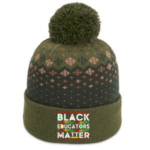 Black Educators Matter History Month Africa American Teacher Gift The Baniff Cuffed Pom Beanie