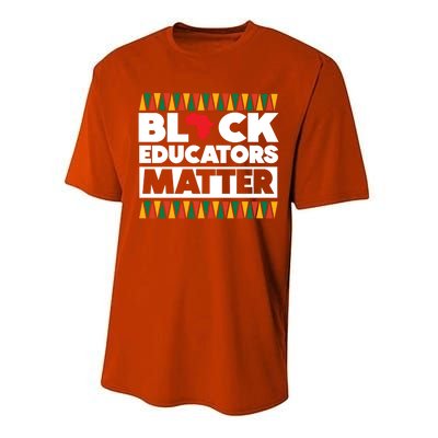 Black Educators Matter Black History Month Gift Performance Sprint T-Shirt