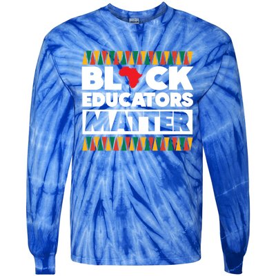 Black Educators Matter Black History Month Gift Tie-Dye Long Sleeve Shirt