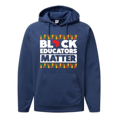 Black Educators Matter Black History Month Gift Performance Fleece Hoodie